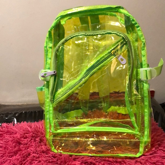 *HOST PICK* Transparent Neon-Green Backpack - Picture 3 of 6